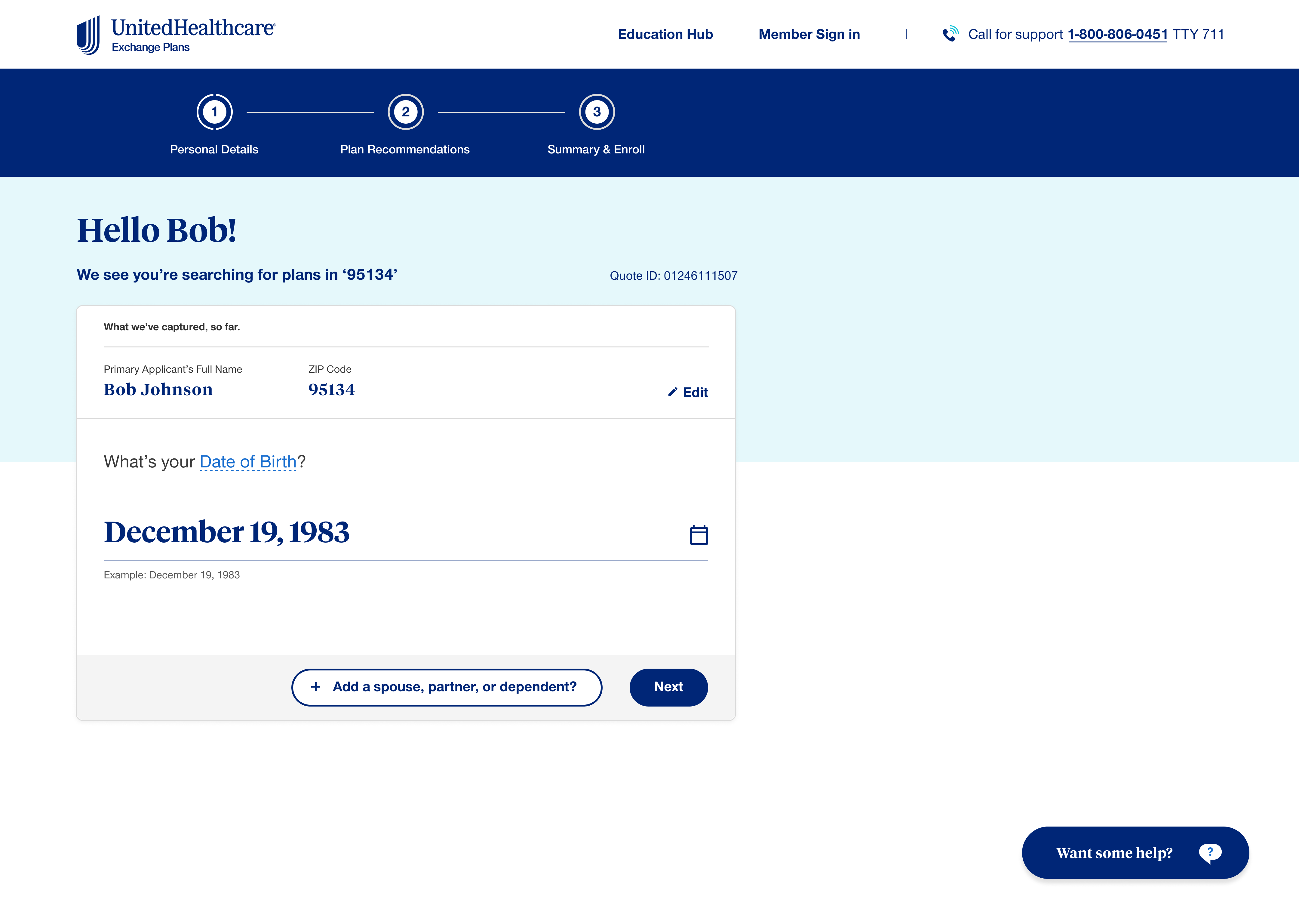 Enter Details - Step 4